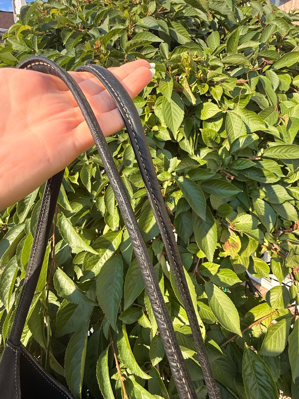 Fossil Black Leather Double-Handle Shoulder Bag - Picture 7 of 7